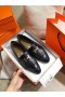 Hermes Royal Loafers In Black Calfksin