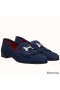 Hermes Royal Loafers In Blue Suede Leather