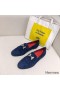 Hermes Royal Loafers In Blue Suede Leather