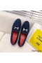 Hermes Royal Loafers In Blue Suede Leather