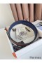 Hermes Royal Reversible Belt 38MM in Blue and Gold Epsom Calfskin