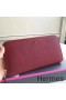 Hermes Ruby Clemence Azap Zipped Wallet