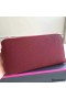 Hermes Ruby Clemence Azap Zipped Wallet