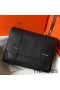 Hermes Steve 35 Messenger Bag In Black Clemence Calfskin