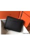 Hermes Steve 35 Messenger Bag In Black Clemence Calfskin