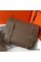Hermes Steve 35 Messenger Bag In Taupe Clemence Calfskin