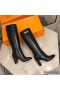 Hermes Story Boots In Black Calfskin Leather