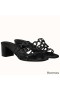 Hermes Tandem Sandals In Black Lambskin