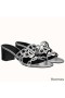 Hermes Tandem Sandals In Silver Metallic Calfskin