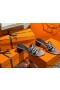 Hermes Tandem Sandals In Silver Metallic Calfskin