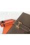 Hermes Taupe Clemence Bearn Gusset Wallet