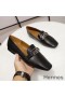 Hermes Time Loafers In Black Goatskin