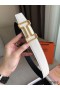 Hermes Tonight 38MM Reversible Belt In Black/White Epsom Leather