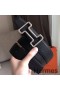 Hermes Tonight 38MM Reversible Belt In Black Clemence Leather