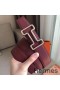 Hermes Tonight 38MM Reversible Belt In Ruby/Gold Epsom Leather