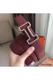 Hermes Tonight 38MM Reversible Belt In Ruby/Gold Epsom Leather