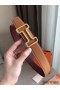 Hermes Tonight 38MM Reversible Belt In Ruby/Gold Epsom Leather