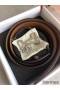 Hermes Tonight 38MM Reversible Belt In Ruby/Gold Epsom Leather