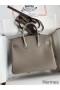 Hermes Touch Birkin 25 Bag In Gris Asphalt Shiny Niloticus Crocodile Skin