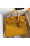 Hermes Touch Birkin 25 Bag In Yellow Shiny Niloticus Crocodile Skin