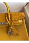 Hermes Touch Birkin 25 Bag In Yellow Shiny Niloticus Crocodile Skin