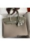 Hermes Touch Birkin 30 Bag In Gris Asphalt Clemence and Shiny Niloticus Crocodile Skin