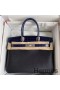 Hermes Touch Birkin 30 Bag In Noir Shiny Niloticus Crocodile Skin