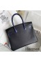 Hermes Touch Birkin 30 Bag In Noir Shiny Niloticus Crocodile Skin