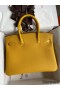 Hermes Touch Birkin 30 Bag In Yellow Clemence and Shiny Niloticus Crocodile Skin