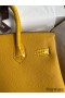 Hermes Touch Birkin 30 Bag In Yellow Clemence and Shiny Niloticus Crocodile Skin