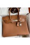 Hermes Touch Birkin 30 Bag in Gold Clemence and Matte Alligator Leather