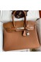 Hermes Touch Birkin 30 Bag in Gold Clemence and Matte Alligator Leather