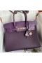 Hermes Touch Birkin 30 Bag in Raisin Clemence and Matte Alligator Leather