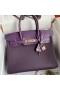 Hermes Touch Birkin 30 Bag in Raisin Clemence and Matte Alligator Leather