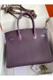 Hermes Touch Birkin 30 Bag in Raisin Clemence and Matte Alligator Leather