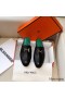 Hermes Trocadero Mules In Black Goatskin
