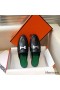 Hermes Trocadero Mules In Black Goatskin