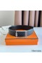 Hermes Tube H Reversible Belt 38MM in Black Clemence Leather