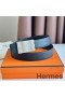 Hermes Typo Reversible Belt 32MM in Black Epsom Calfskin
