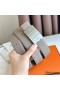 Hermes Typo Reversible Belt 32MM in Grey Epsom Calfskin