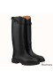 Hermes Variation Boots In Black Calfskin