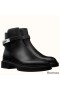Hermes Veo Ankle Boots In Black Calfskin