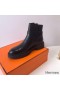 Hermes Veo Ankle Boots In Black Calfskin