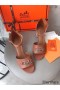 Hermes Viaggio 60MM Sandals In Brown Leather