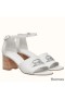 Hermes Viaggio 60MM Sandals In White Leather