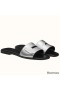 Hermes View Sandals In Silver Epsom Leather