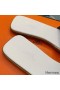 Hermes View Sandals In White Calfskin leather