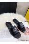 Hermes Villa Sandals In Black Calfskin