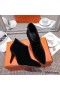 Hermes Virginia Ankle Boots In Black Velvet