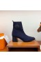 Hermes Volver 60 Ankle Boot In Blue Knit
